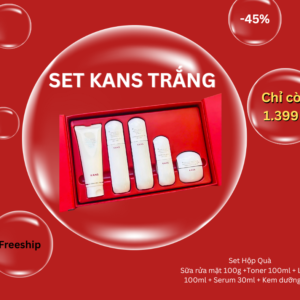 Bộ Dưỡng Ẩm Trắng Da, Săn Chắc - KANS Trắng