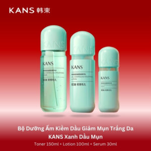 Combo 3 Bước Dưỡng Kans Xanh Dầu Mụn