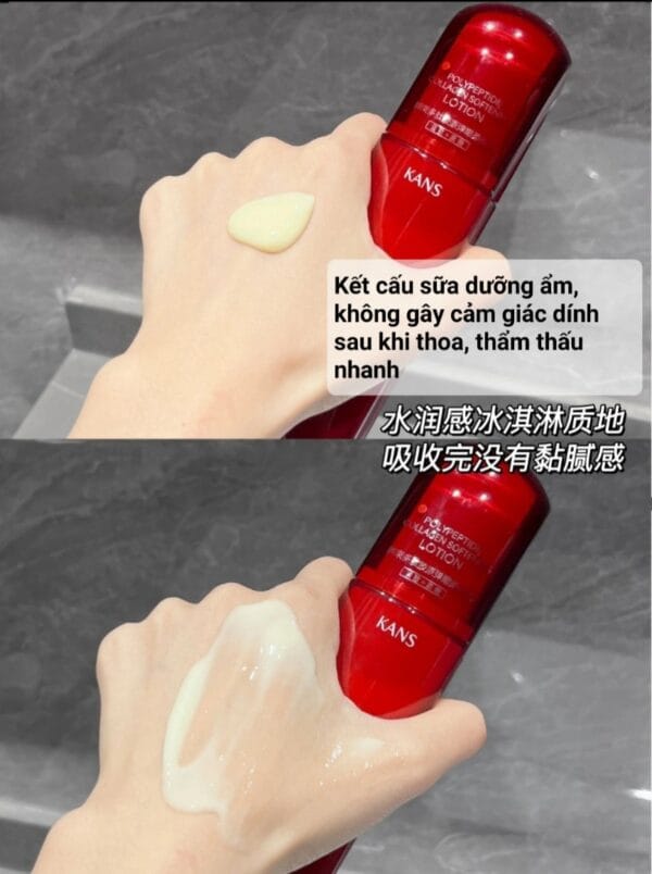 Lotion Sữa Dưỡng Ẩm Căng Bóng Da KANS Đỏ - Hình ảnh 9