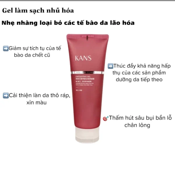 Tẩy Da Chết Dưỡng Ẩm Sáng Da Kans Đỏ - Hình ảnh 3