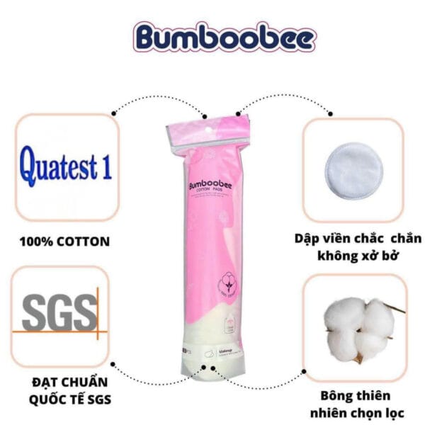 Bông Tẩy Trang 100% Cotton 3 Lớp Bumboobee - Hình ảnh 5