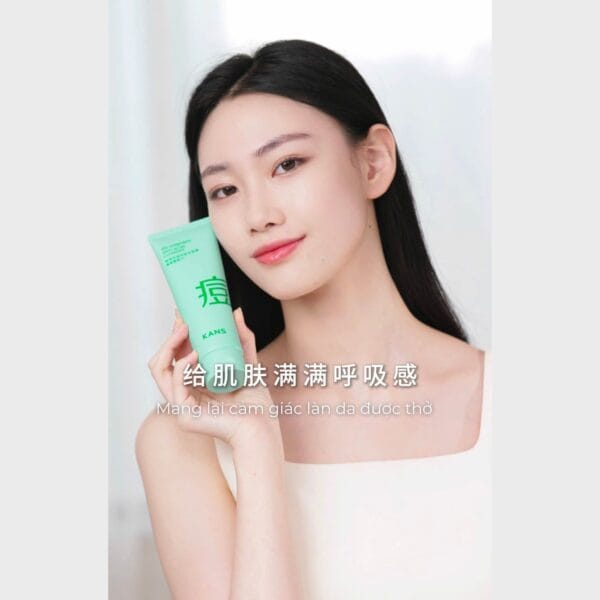 Sữa Rửa Mặt Kiềm Dầu Trị Mụn KANS Xanh - Hình ảnh 5