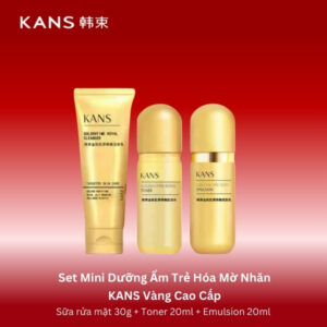Bộ Dưỡng Da Trẻ Hóa Mini KANS Vàng Cao Cấp