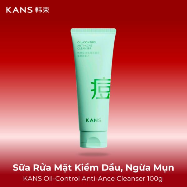 Sữa Rửa Mặt Kiềm Dầu Trị Mụn KANS Xanh