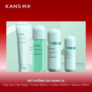 Bộ Dưỡng Da Kiềm Dầu Giảm Mụn Trắng Da - KANS Xanh Dầu Mụn